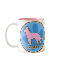 Trendy Malinois mugs by MenagerieMayhem Trendy Malinois mugs