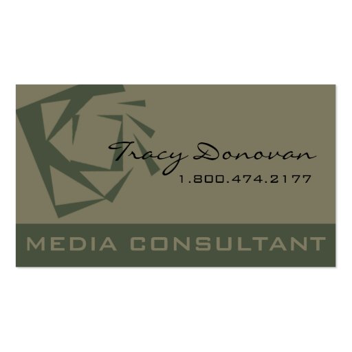 Trendy Media Consultant Designer "Quartz" | moss Business Card (front side)