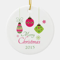 Trendy merry Christmas custom year ornament