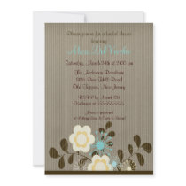 Trendy Mod Flower Bridal Shower Invitation by celebrateitinvites Trendy Mod Flower Bridal Shower Invitation