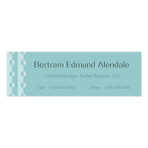 Trendy Modern Changeable Color Dot Slimline Cards Business Cards