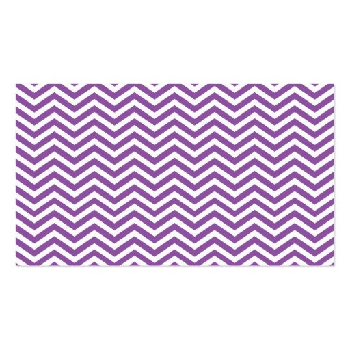 TRENDY modern chevron pattern violet purple gray Business Card Template (back side)