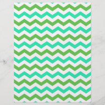 Trendy, modern fresh green chevron full color flyer
