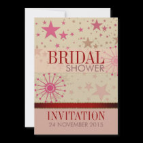 Trendy Modern Stars Bridal Shower Party Invitation invitations