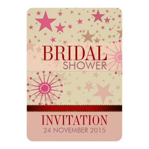 Trendy Modern Stars Bridal Shower Party Invitation