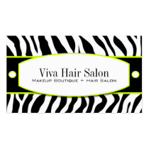 Trendy + Modern Zebra Print Business Cards business cards