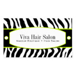 Trendy + Modern Zebra Print Business Cards