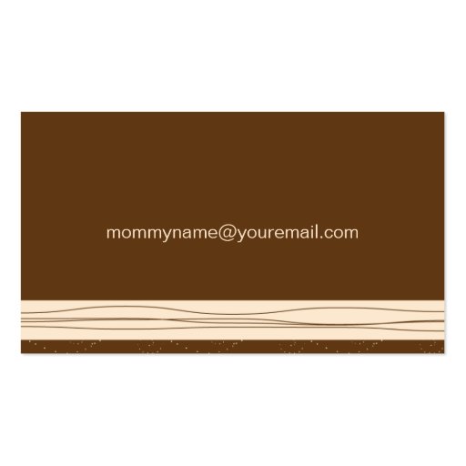 Trendy Mommy Business Card-Arancione (back side)