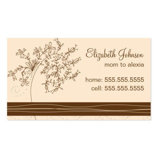 Trendy Mommy Business Card-Arancione (front side)