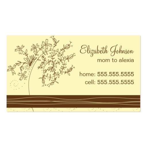 Trendy Mommy Business Card-Buttercup