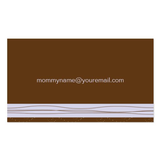 Trendy Mommy Business Card-Lavender (back side)