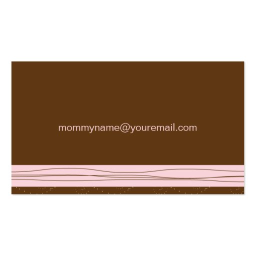 Trendy Mommy Business Card-Pink (back side)