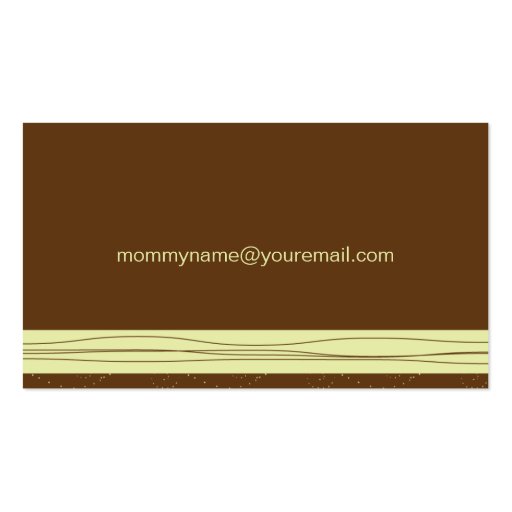 Trendy Mommy Business Cards (Seagrass) (back side)