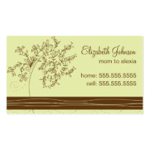 Trendy Mommy Business Cards (Seagrass)