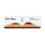 trendy Monogram address label