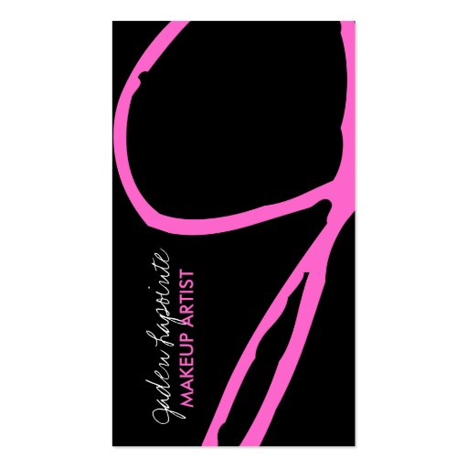 Trendy Monogram Business Cards (front side)