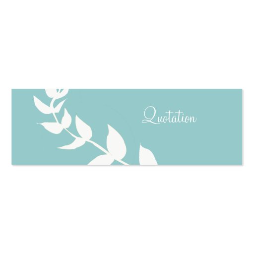 Trendy Nature Tree Spring Branches Business Card (back side)