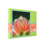 Trendy Orange Flower Petals With Name Gallery Wrap Canvas