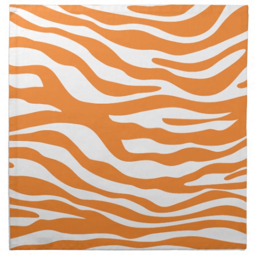 Trendy Orange Zebra Print Pattern Napkin Zazzle