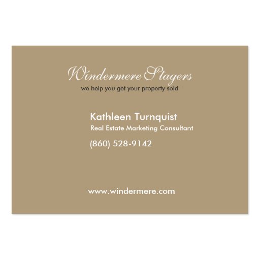 Trendy Ovale Profile Business Card (back side)