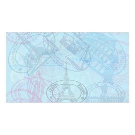 Trendy Passport Background Business Card (back side)