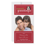 Trendy Penguin Couple Family Christmas Photo Card