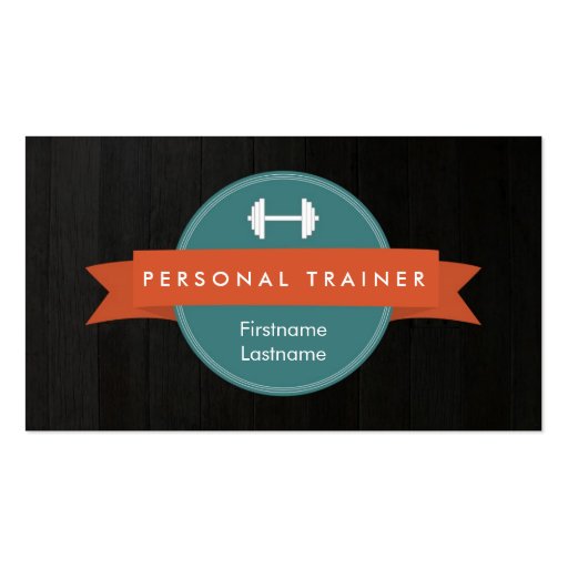 Trendy Personal Trainer Fitness Business Cards (front side)