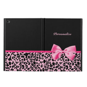 Trendy Pink And Black Leopard Hot Pink Ribbon Powis iPad Air 2 Case