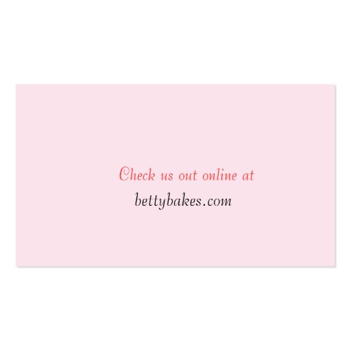Trendy Pink and Salmon Business Card (back side)