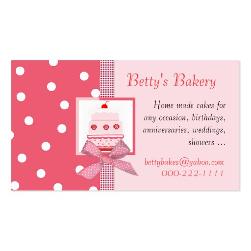 Trendy Pink and Salmon Business Card (front side)