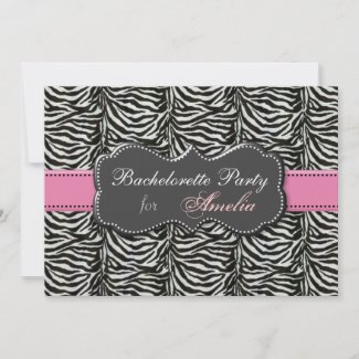 trendy Pink Bachelorette Party Invitations