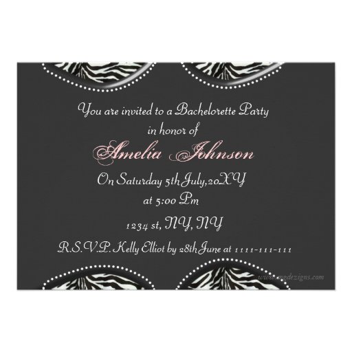 trendy Pink Bachelorette Party Invitations