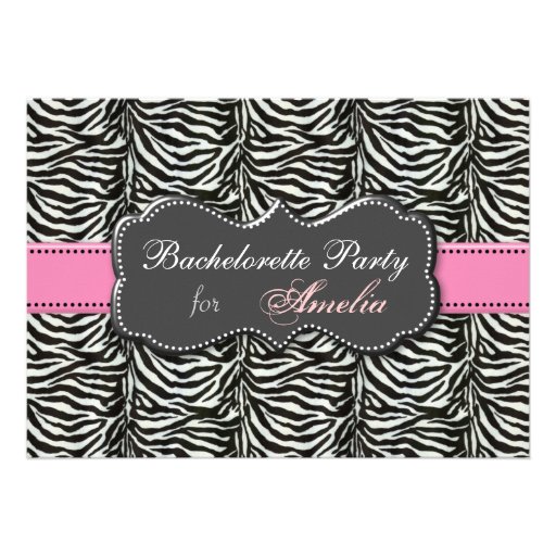 trendy Pink Bachelorette Party Invitations