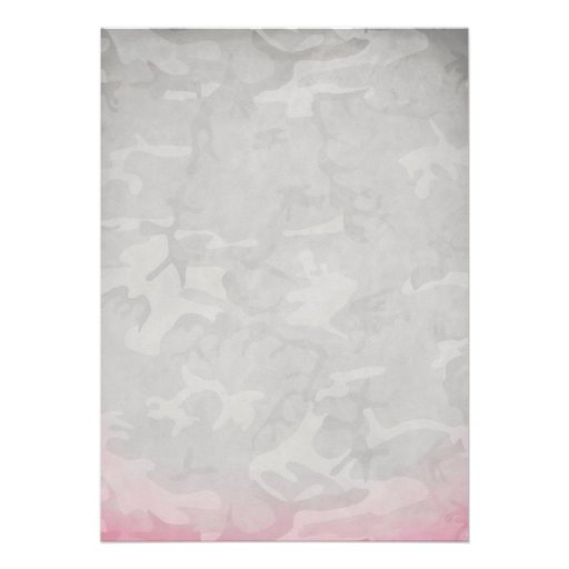 Trendy Pink Camo Wedding Invitations