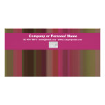 Trendy pink &amp; green stripes - customizable personalized photo card