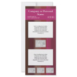 Trendy pink &amp; green stripes - customizable custom rack card