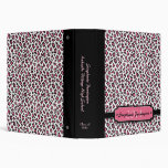 Trendy pink leopard graduation memory binder