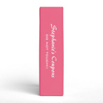 Trendy pink paisley personalized coupon binder