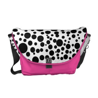 Trendy Pink Polka Dot All Purpose Messenger Bag rickshawmessengerbag