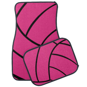 Trendy Pink Volleyball Car Mats Floor Mat