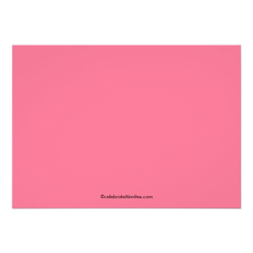 Trendy PInk Zebra Frame Baby Shower Invitation