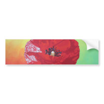 Trendy Poppy Bumper Sticker