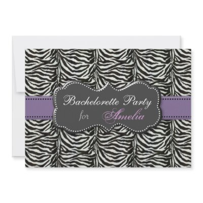 trendy Purple Bachelorette Party Invitations Zazzle_invitation