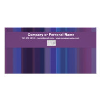 Trendy purple blue stripes - customizable photo cards