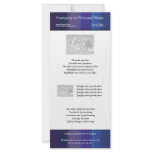 Trendy purple blue stripes - customizable customized rack card