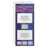 Trendy purple blue stripes - customizable customized rack card