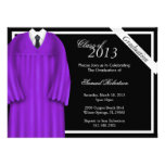Trendy Purple Graduation Annoucement/Invitation