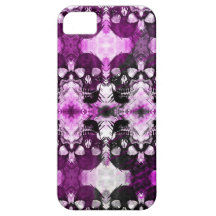 Trendy Purple Graphic Skull iPhone 5 Case