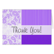 Trendy Purple Paisley Cards