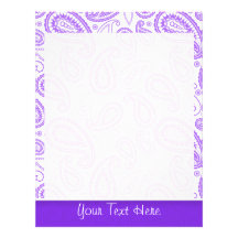 Trendy Purple Paisley Letterhead Design